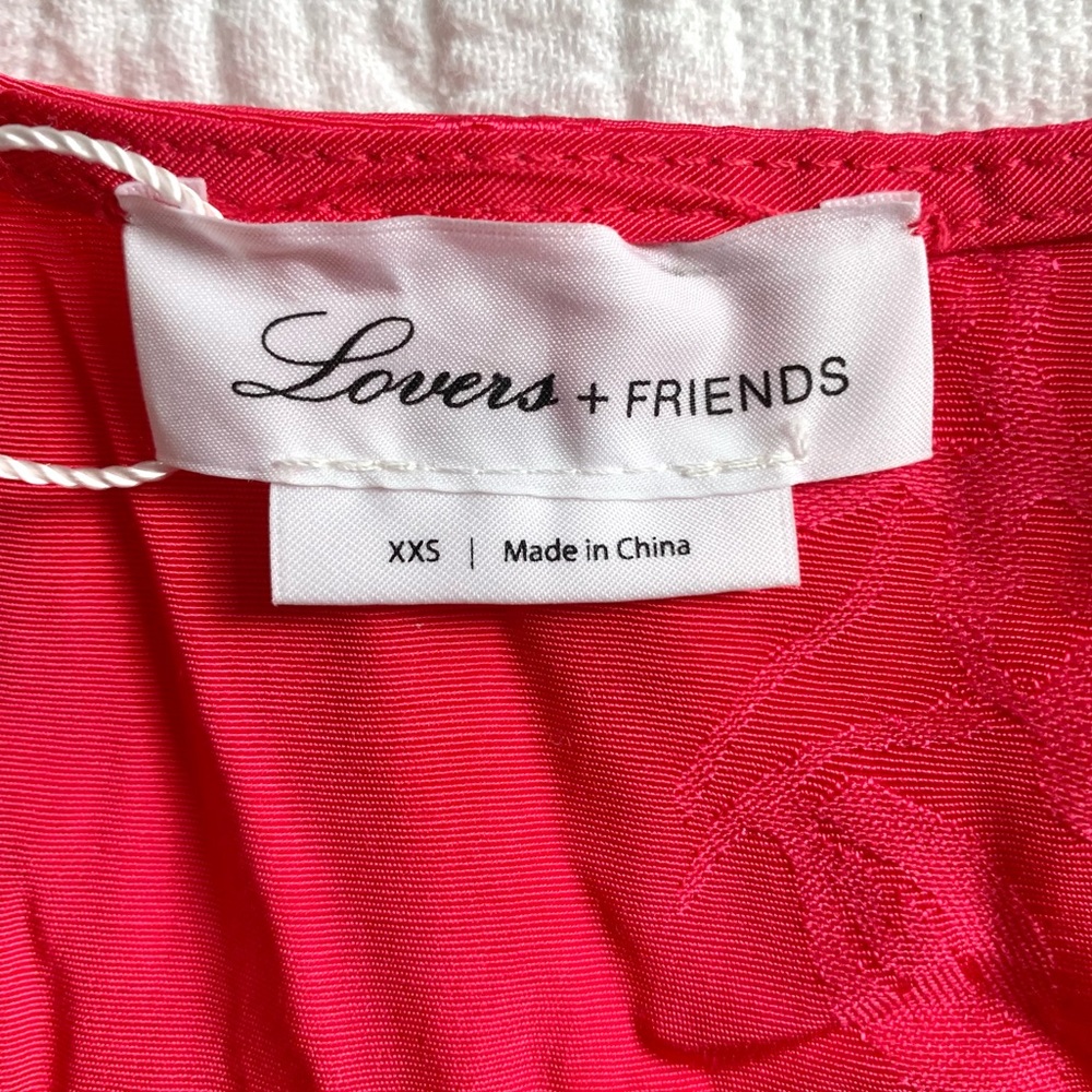 NWT Lovers + Friends Hot Pink Satin Kimono Robe Wrap Dress XXS XS No Belt - Picture 8 of 16